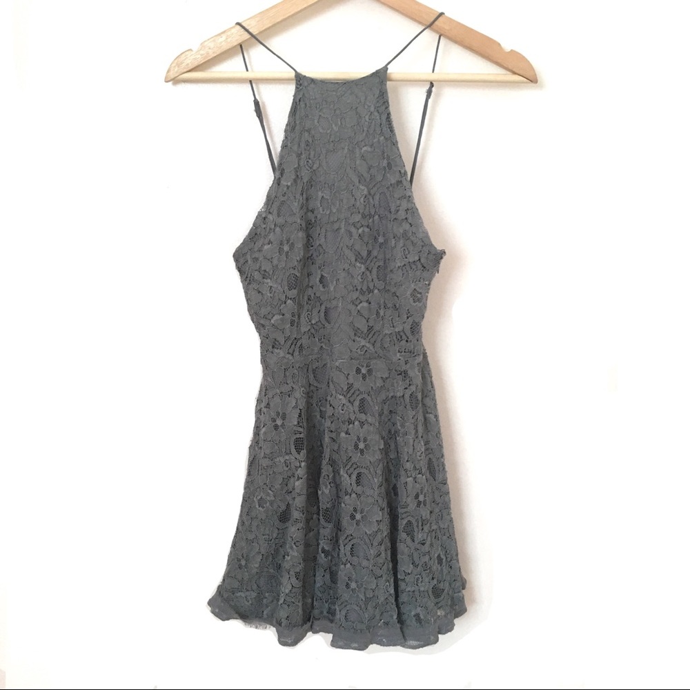 🎊HP🎊 Kimchi Blue Min Dress Lace Pigeon Blue XS